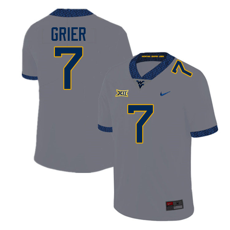 Will Grier WVU Jersey,West Virginia Mountaineers #7 Will Grier Jersey Youth College-Grey